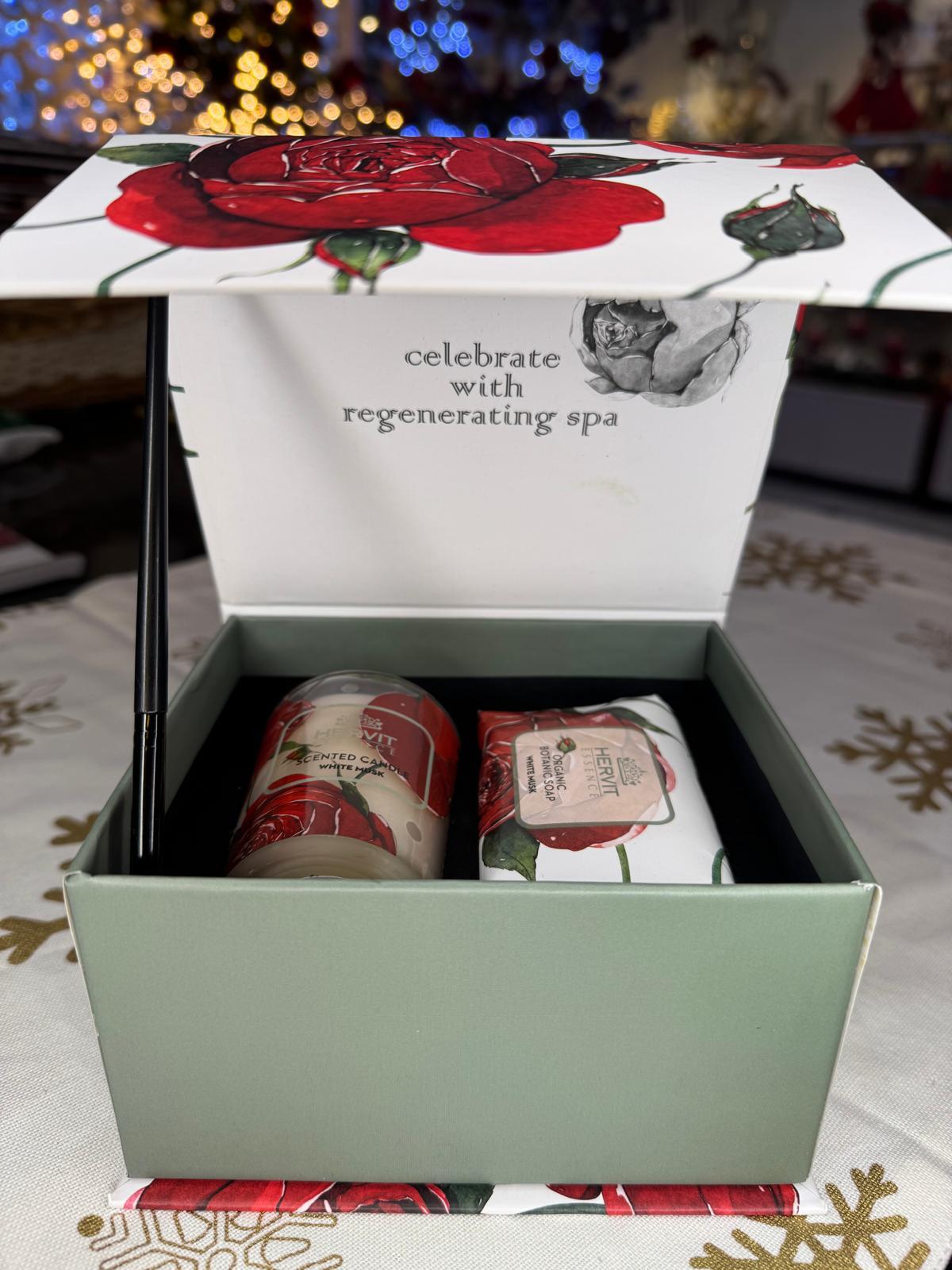 Set candela rose baccarat bianco