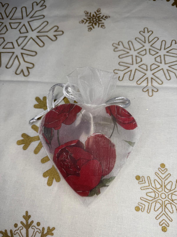 sacchetto cuore organza 12x17cm