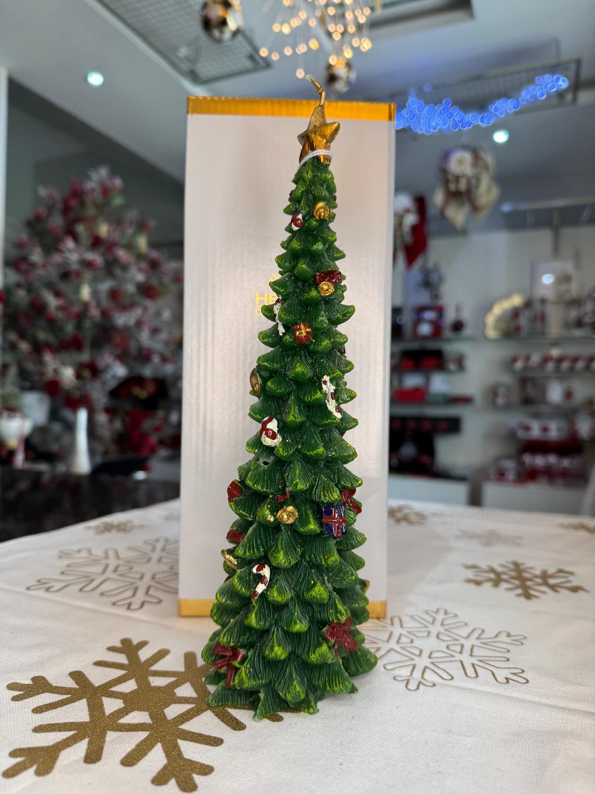 Candela albero verde decoro