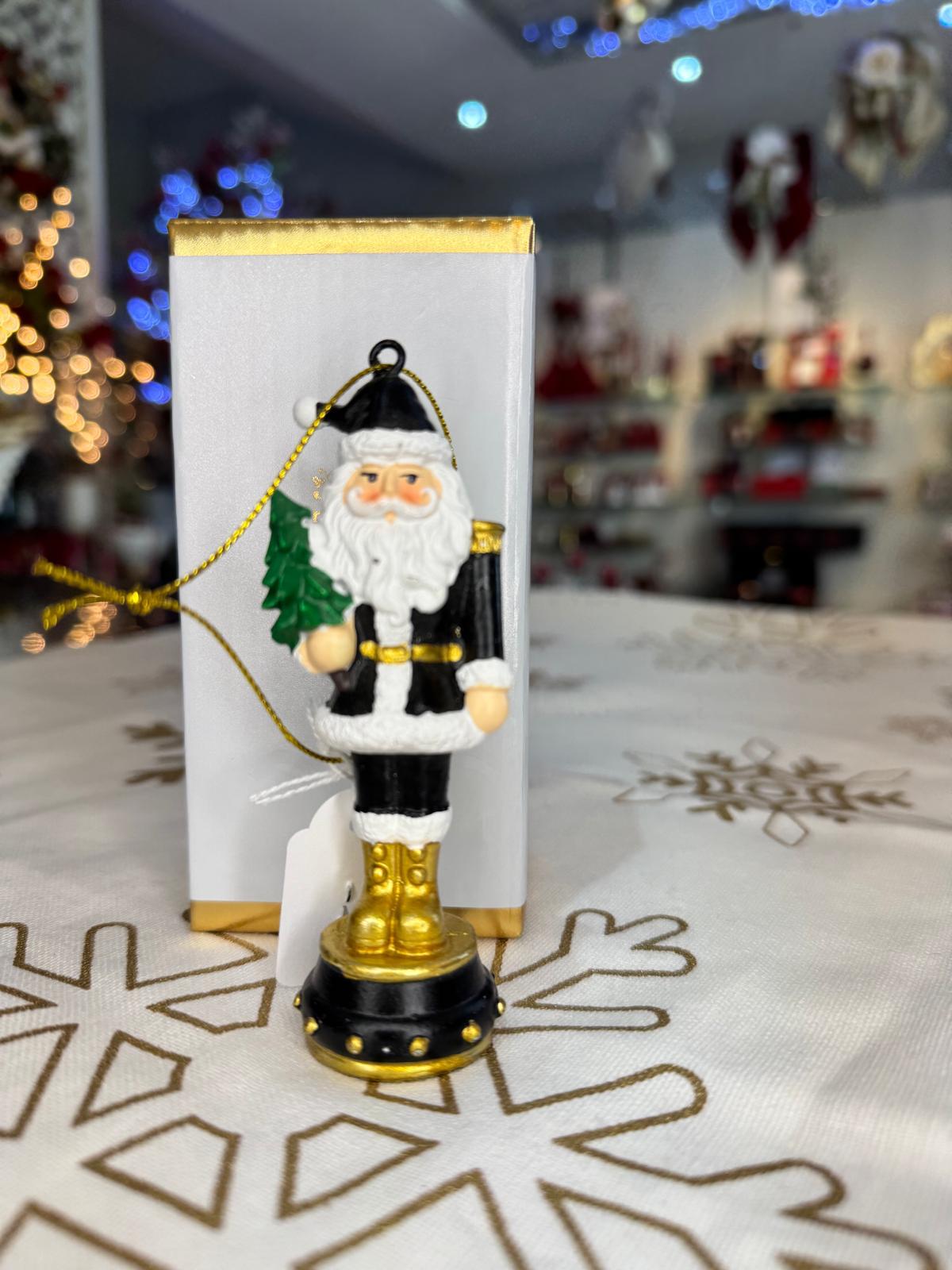 Soldatino in resina con alberello nero/oro