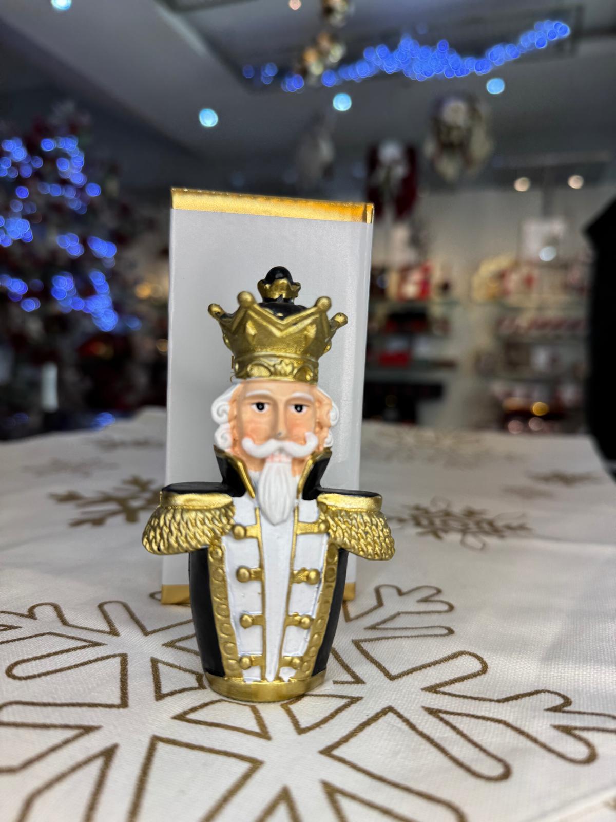 Busto soldatino in resina nero/oro