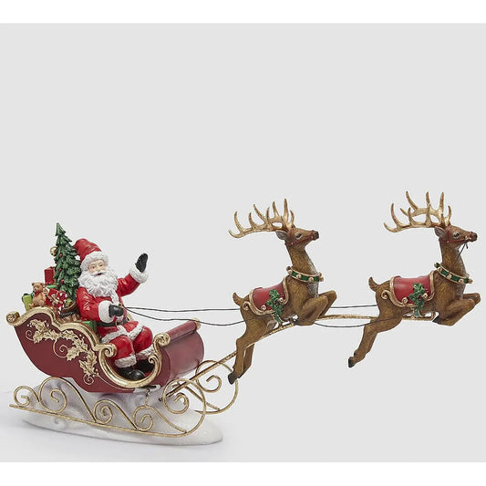 decoro babbo natale con slitta H.39 L.57 L.17 C4