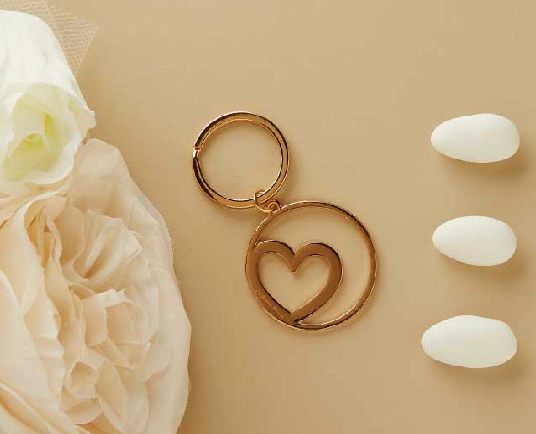 Portachiavi Grande Cuore Oro