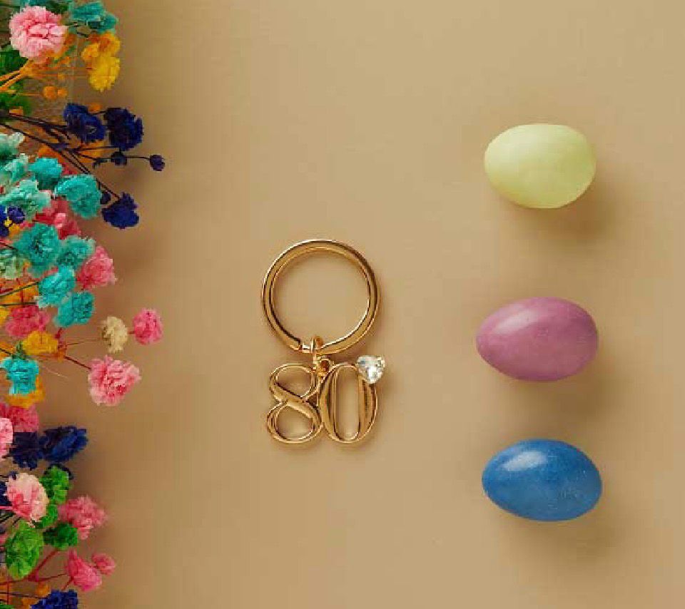 Portachiavi Oro Numero 80