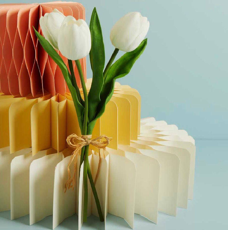 Set 3 Pezzi Tulipani Bianchi