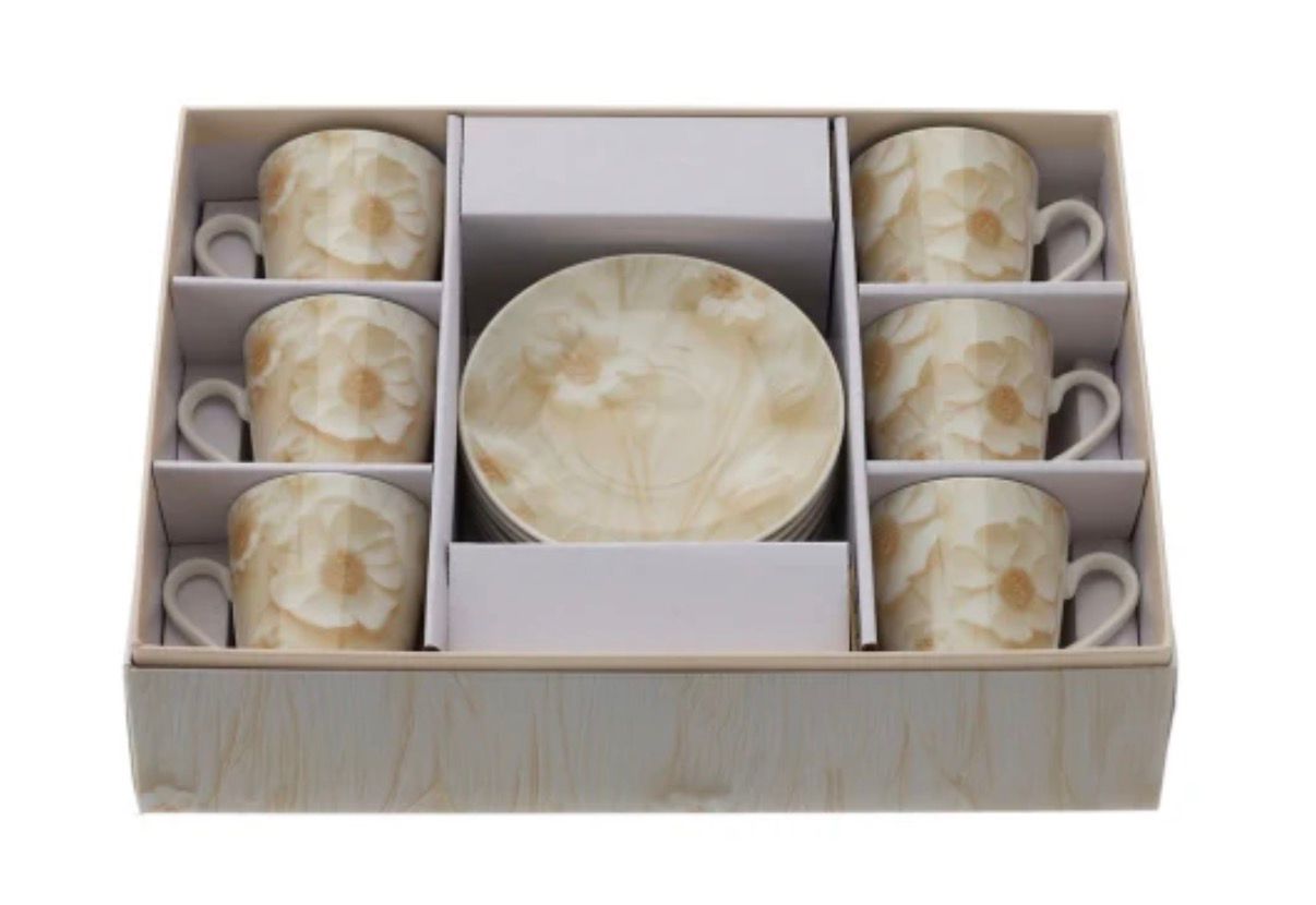 Box 6 Tazzine Caffè Canvas Crema
