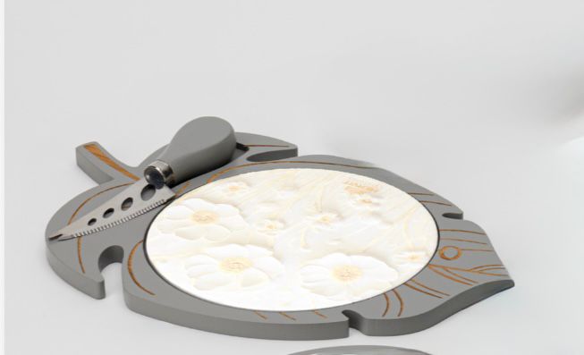 Tagliere Legno/Ceramica Tortora