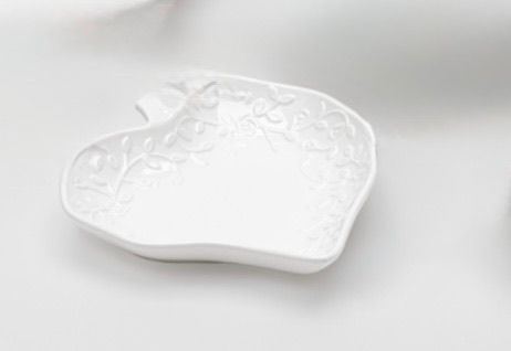 Ciotola Foglia Cuore Porcellana Romance