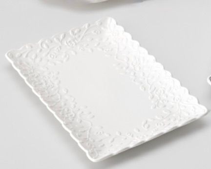 Vassoio Rettangolare Porcellana Romance