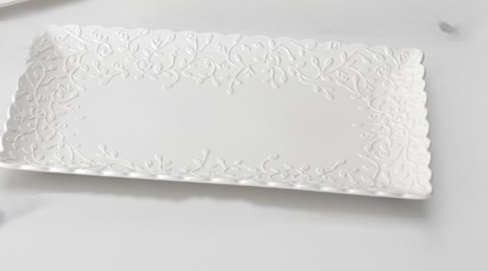 Vassoio Rettangolare Porcellana Romance