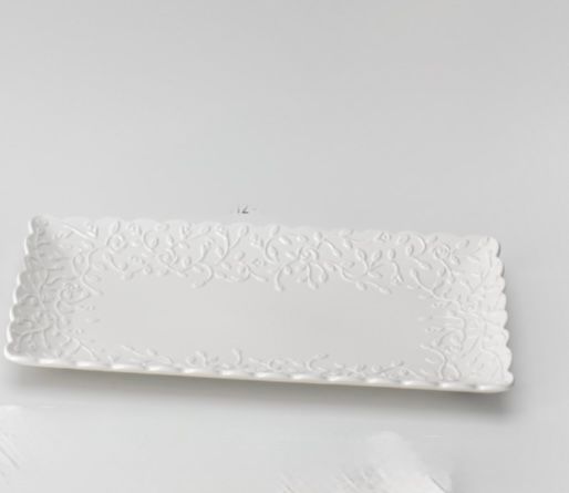 Vassoio Rettangolare Porcellana Romance