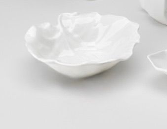 Ciotola Foglia Porcellana