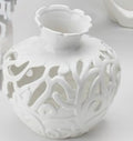 Vaso Porcellana Traforato Bianco