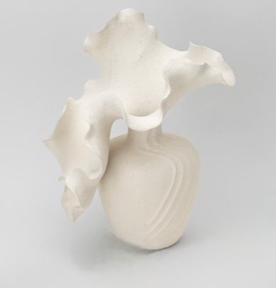 Vaso Ceramica Wave Avorio