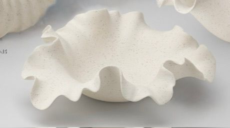 Piatto Ceramica Wave Avorio