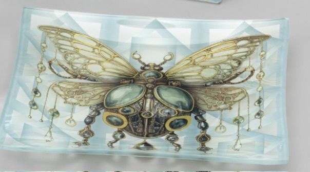 Piatto Vetro Scarabeo