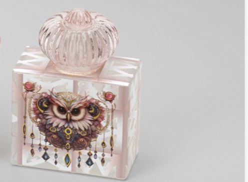 Bottiglia Porta Profumo Vetro Civetta