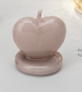 Candela Laccata Cuore Rosa