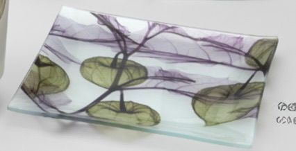 Piatto Vetro Farfalla