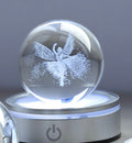 Ballerina Sfera Di Cristallo Con Base Luminosa Led RGB