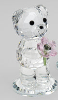 Orsetto cristallo Con Fiore Rosa