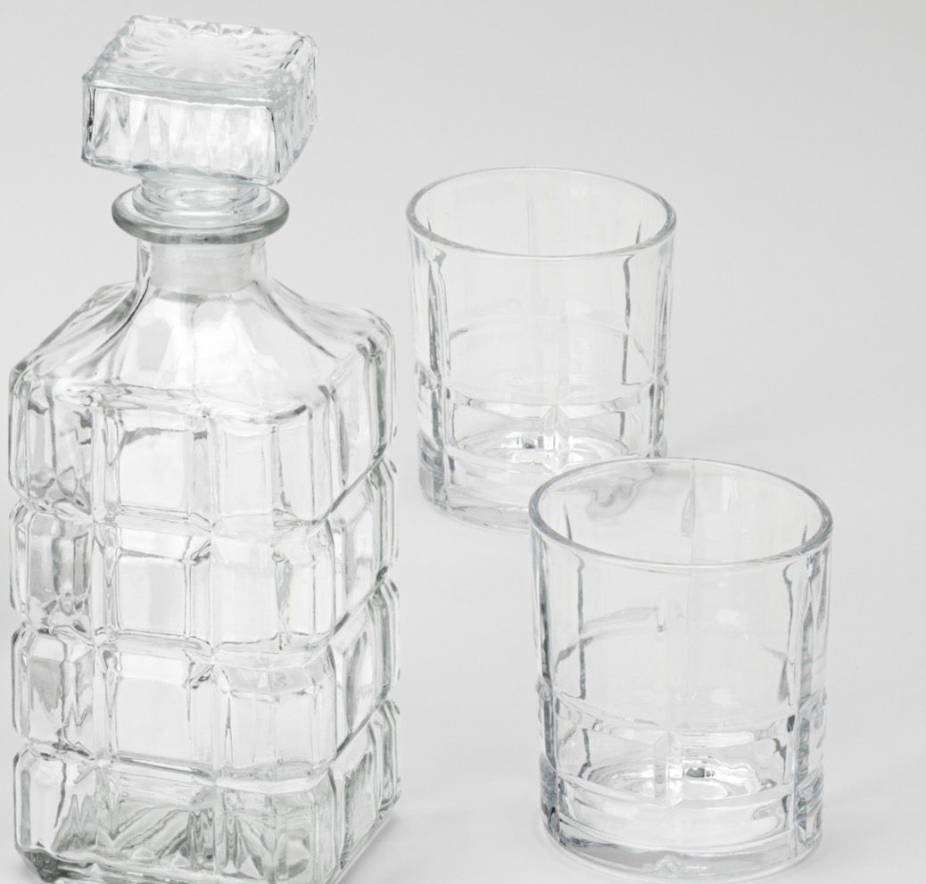 Set Houston Bottiglia Brandy Con 2 Bicchieri