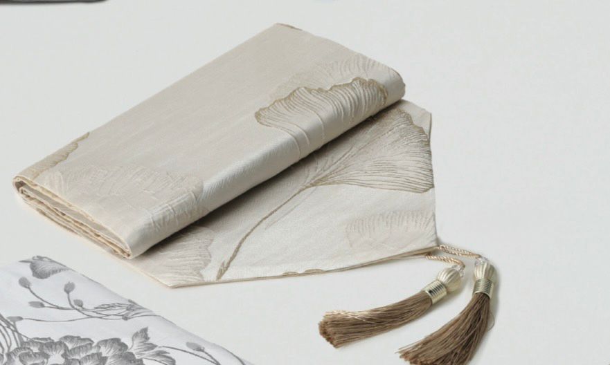 Runner Tovaglietta Jacquard Ginkgo Beige