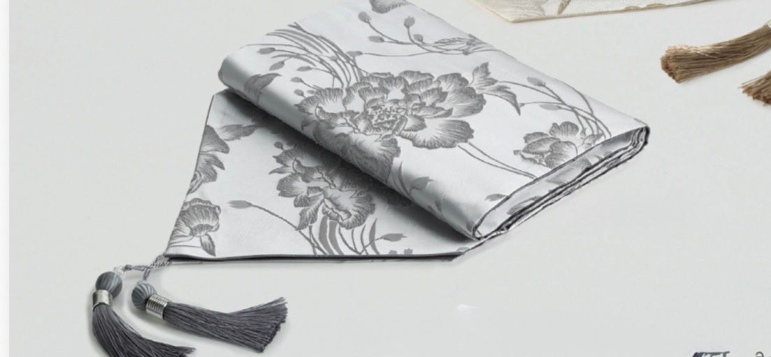 Runner Tovaglietta Jacquard Grigio