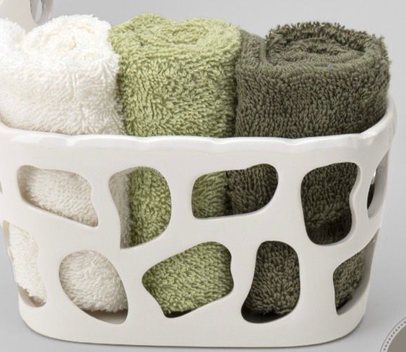 Set 3 Lavette In Contenitore Traforato