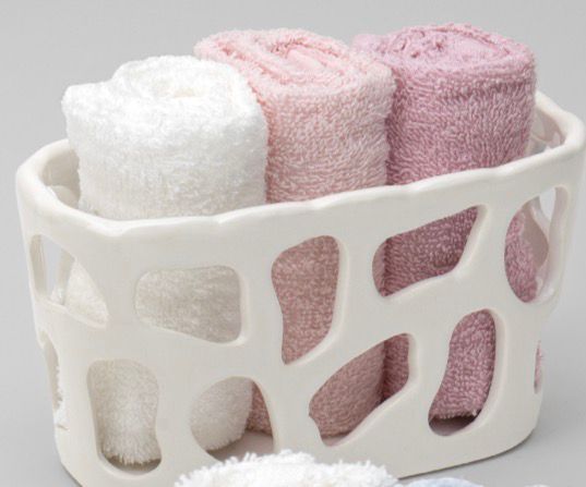 Set 3 Lavette In Contenitore Traforato