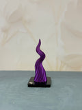 Corno Viola Cangiante Con Base Plex