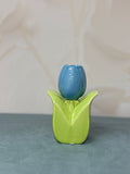 Candela Tulipano Celeste/Verde Lucido