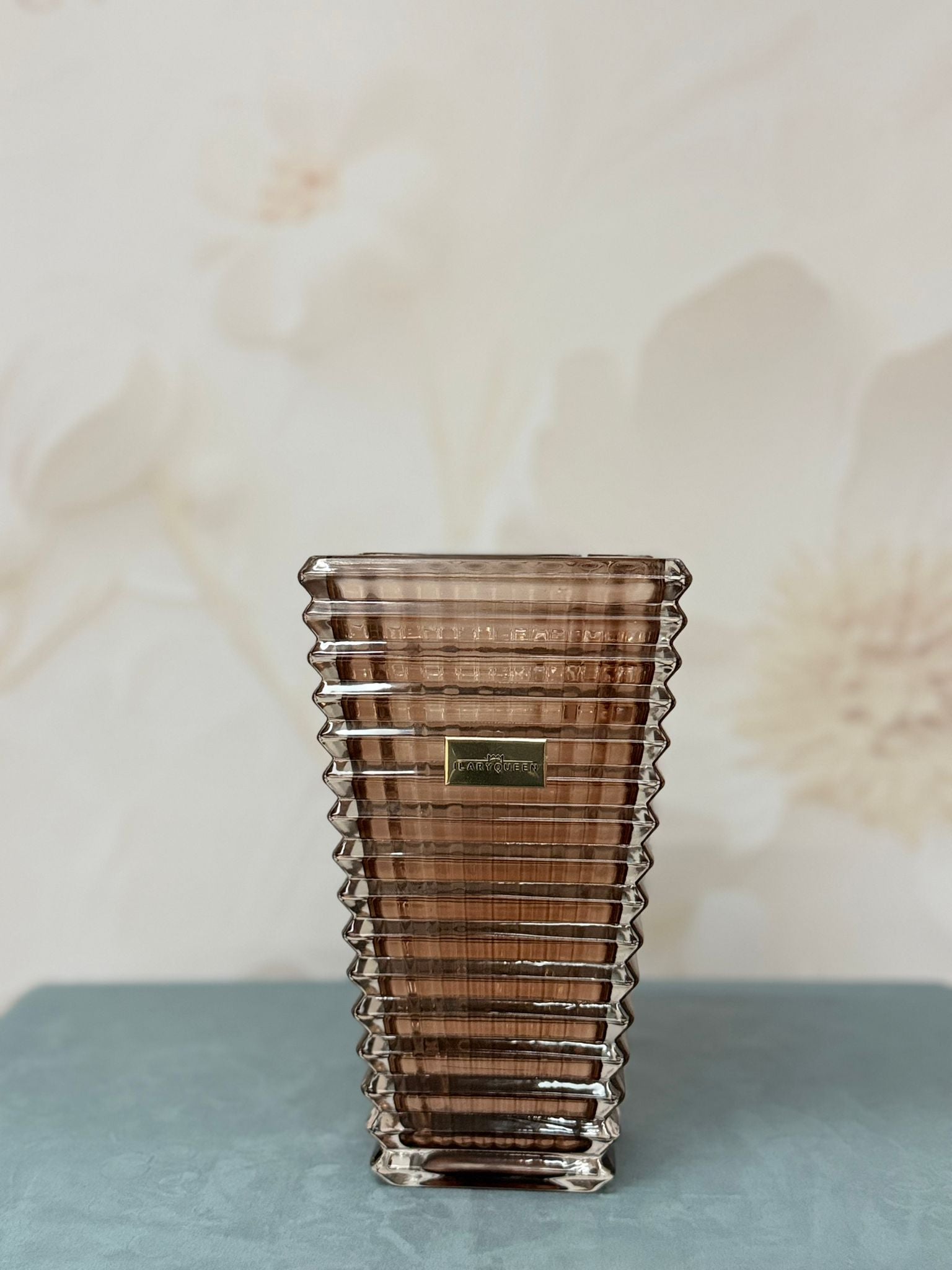 Vaso Medio Rettangolare Tortora In Vetro