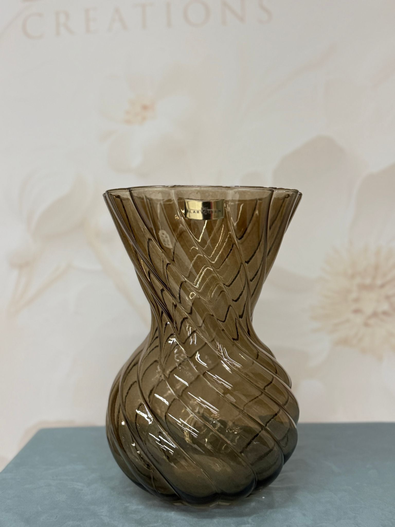 Vaso Foulard Grande Tortora Lustrato