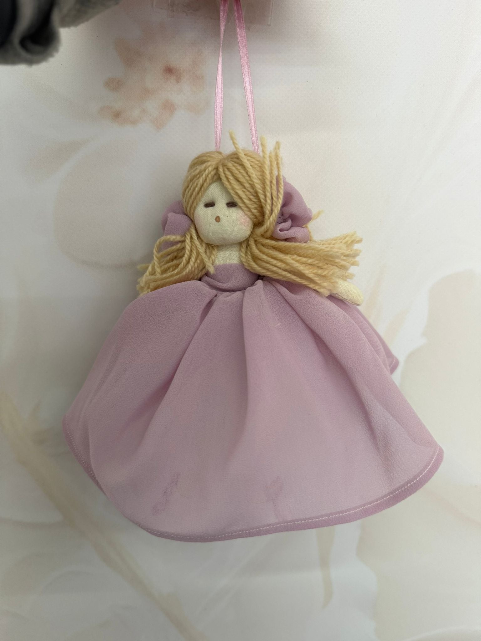 Bambola Stoffa Organza Rosa