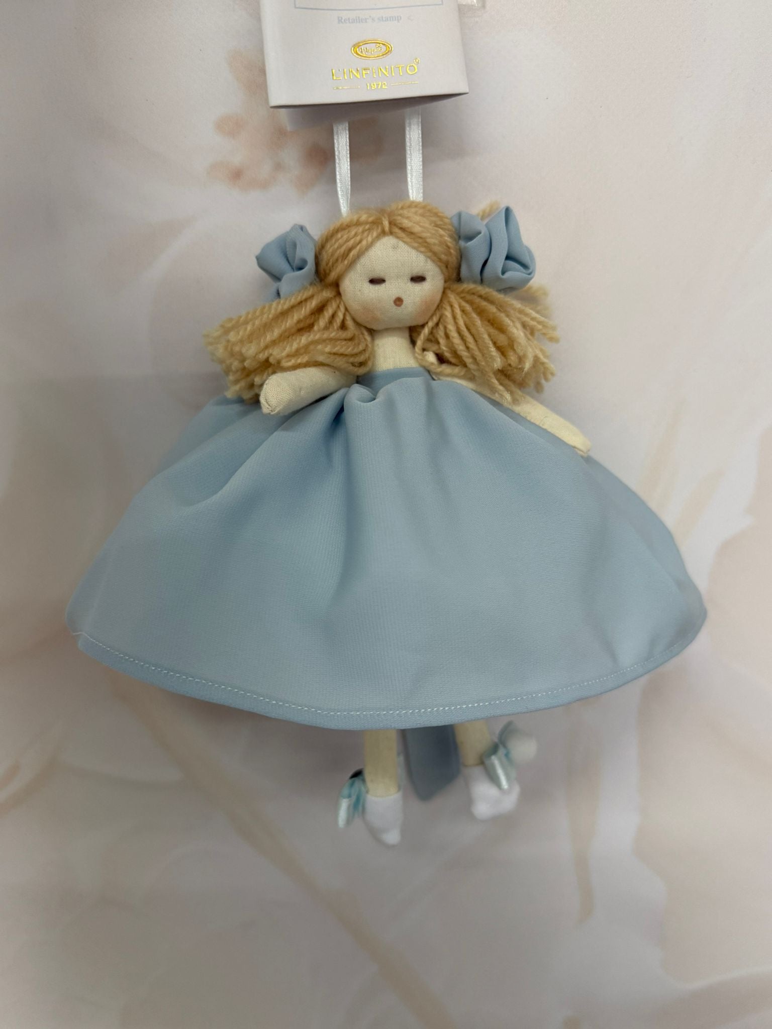 Bambola Stoffa Organza Celeste