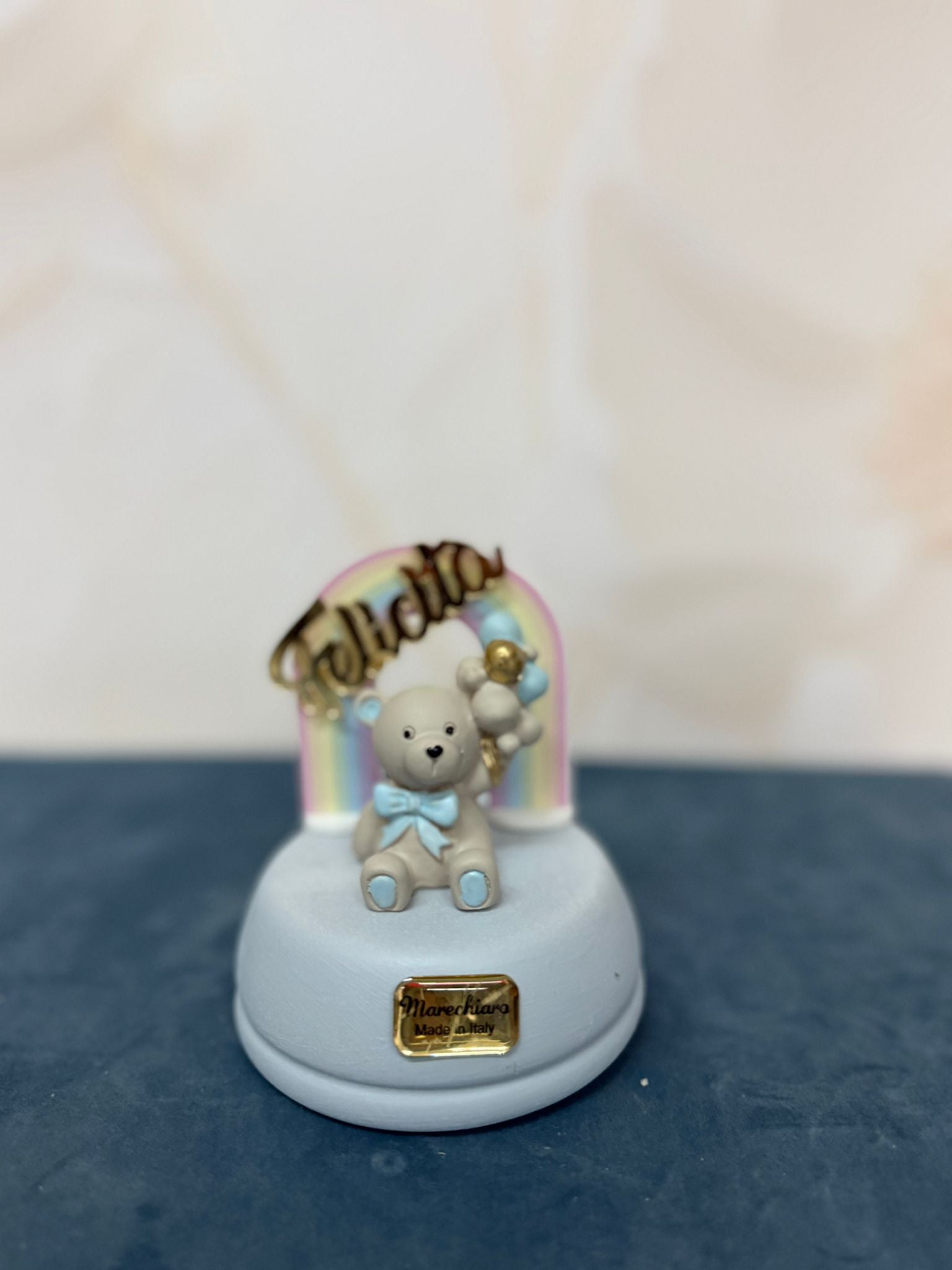 Carillon Arcobaleno Con Orso Celeste