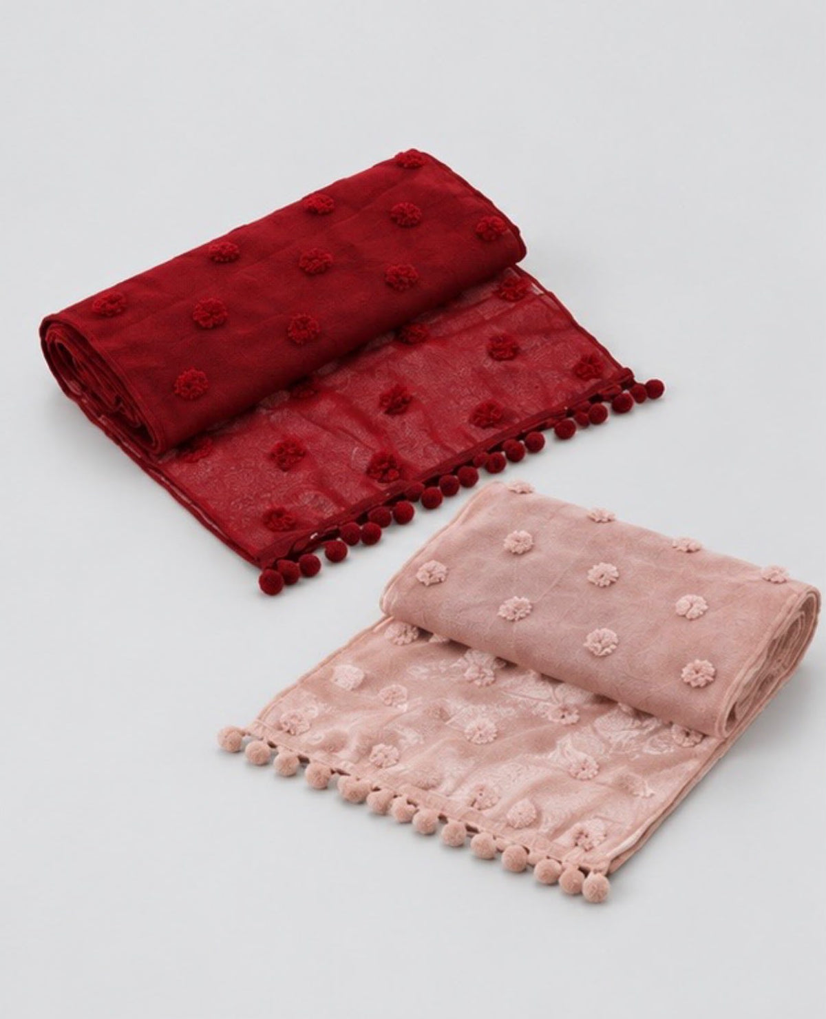 Runner Pompon Bordeaux/Rosa