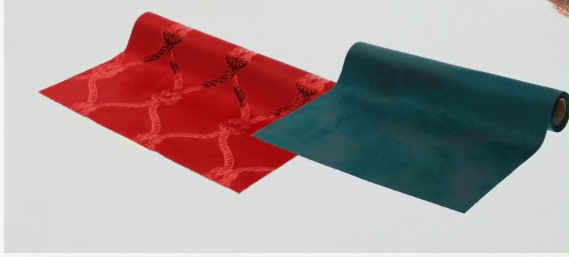 Runner In Velluto Bordeaux/Verde