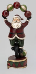 Babbo Natale Monociclo In Resina