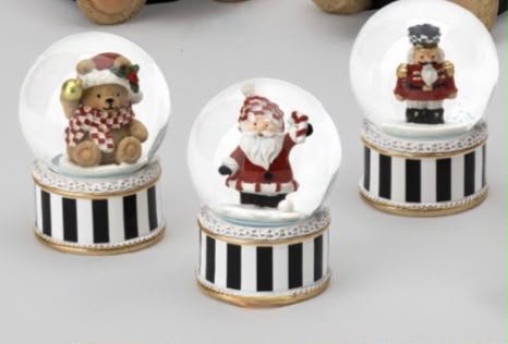 Palla Acqua/Neve Orsetto-Babbo Natale-Soldatino