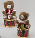 Orsetto Peluche Su Tamburo Con Luce Led Inclusa
