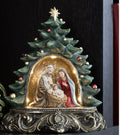 Albero Di Natale Natività In Resina Con Luci Led A Batterie