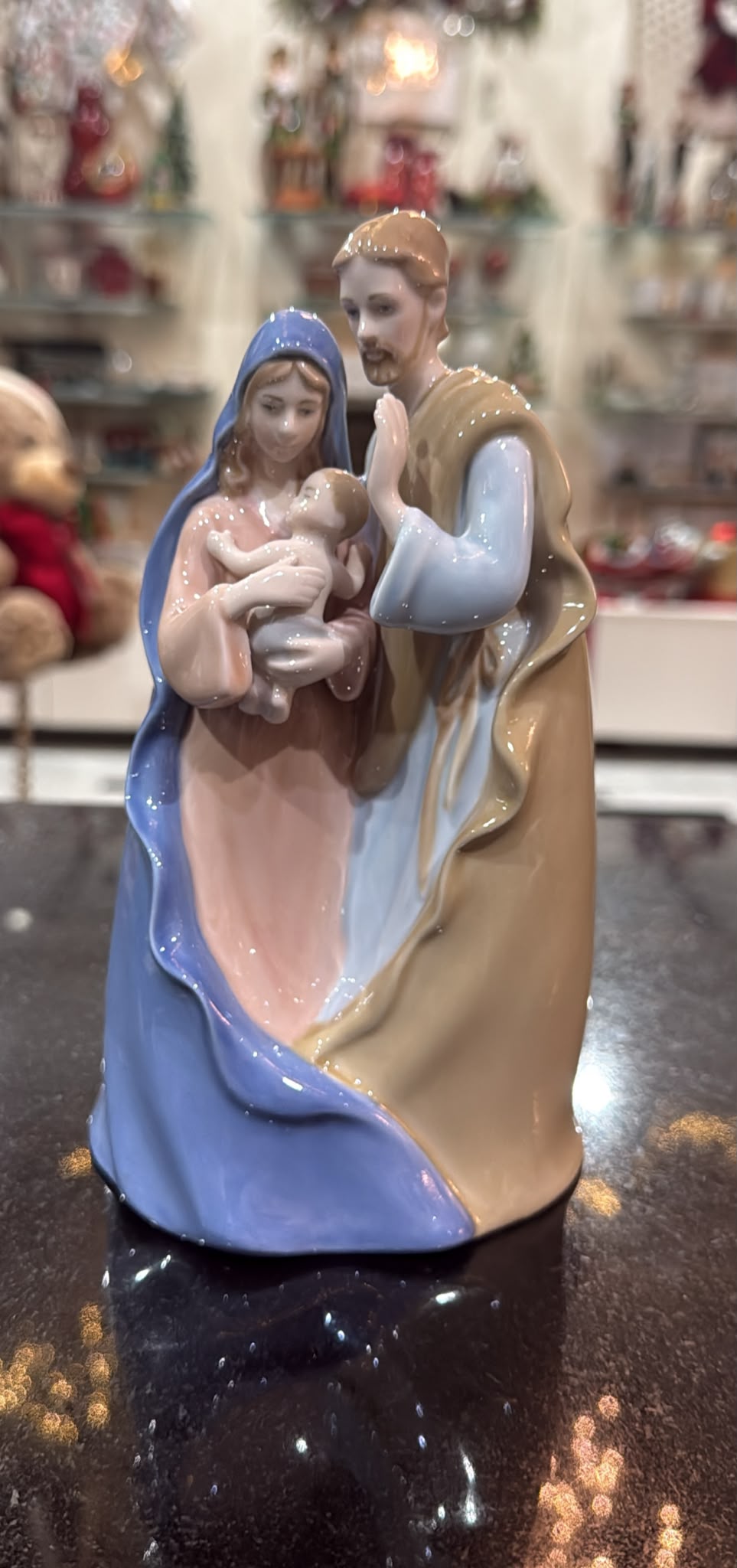 Natività Sacra Famiglia Dipinto A Mano