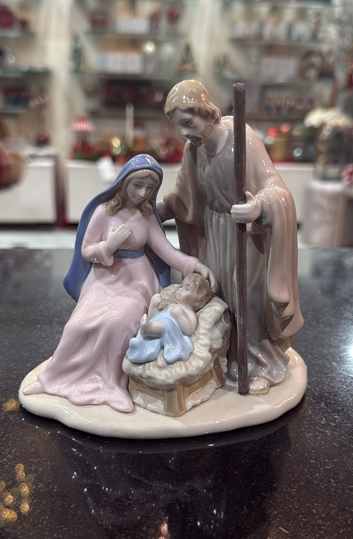 Natività Sacra Famiglia Dipinto A Mano