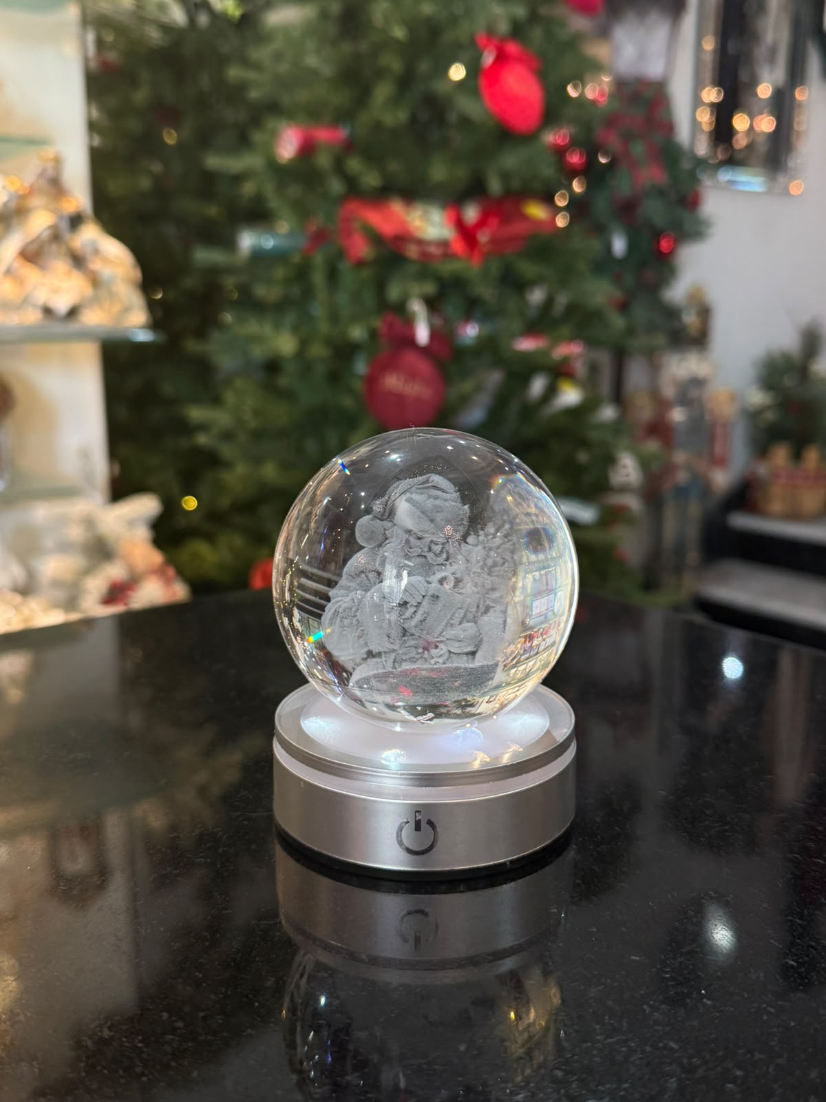 Sfera Crystal Planet Babbo Natale