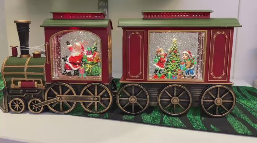 Treno acqua/neve con luce led musica e cavo usb