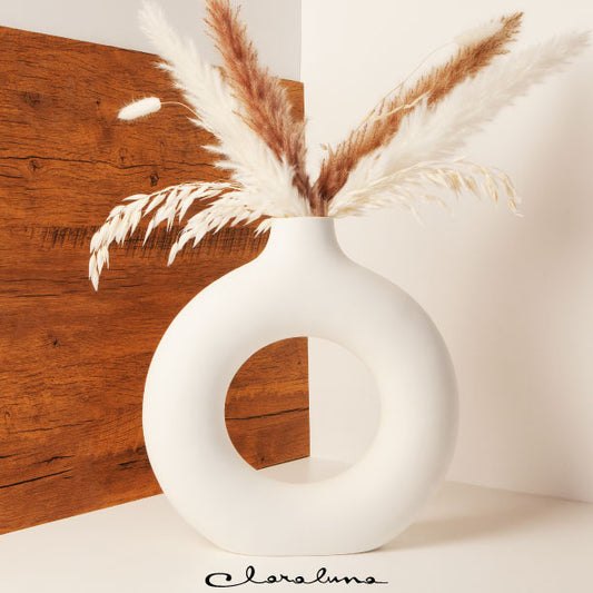 vaso con pampas claraluna
