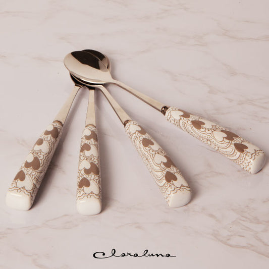 set 4 cucchiaini a cuori