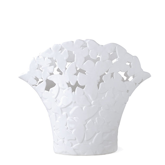 vaso farfalle traforato in porcellana